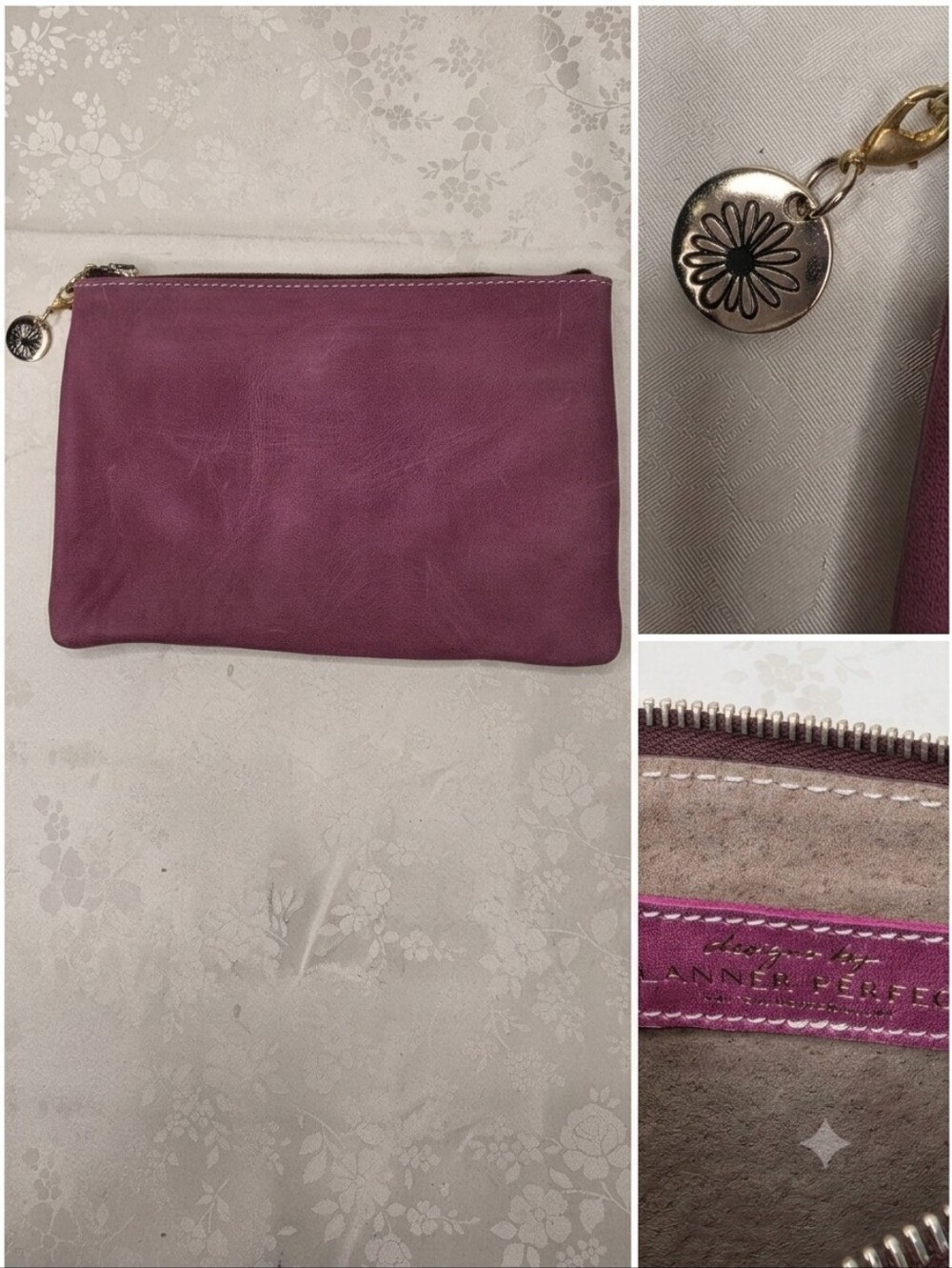 Planner Perfect Leather Everyday Bag Clutch Makeup Pouch Amelia